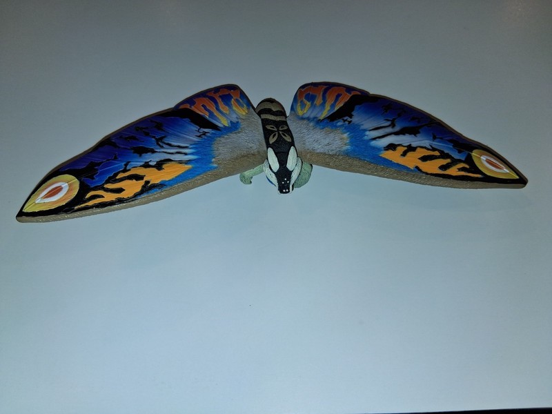 PRE OWNED 2002 BANDAI 10" GODZILLA MOVIE RAINBOW MOTHRA W/LT WEAR 