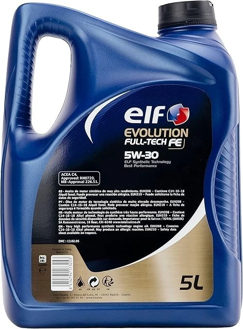 ELF EVOLUTION FULL-TECH FE 5W-30 ACEA C4 - 5 LITRI - Immagine 3 di 4