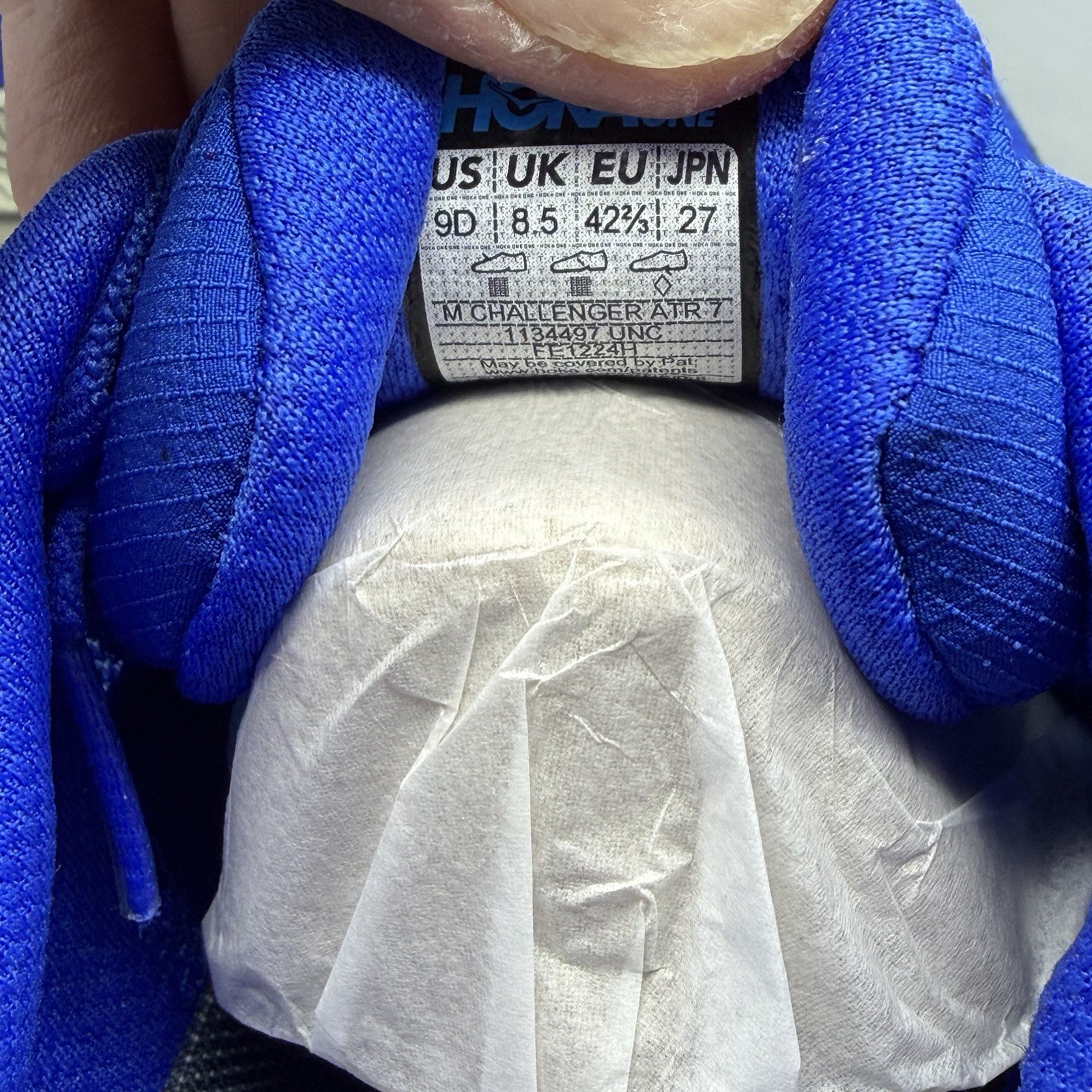 Hoka One One Challenger ATR 7 Men’s 9 D Blue Teal Trail Hiking Terrain Shoes NWB thumbnail 12