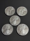 2025 American Silver Eagle $1  Silver Bullion Coins ( Lot Of 5 )