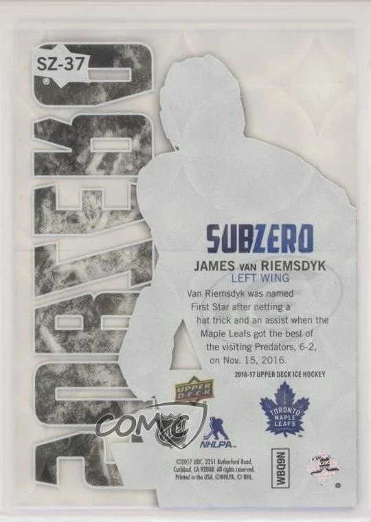 2016-17 Upper Deck Ice Subzero James van Riemsdyk #SZ-37 - Image 2 of 2