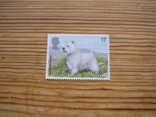 MNH Vtg 11p stamp White West Highland Terrier Dog Westie Scotland Scottish Pet
