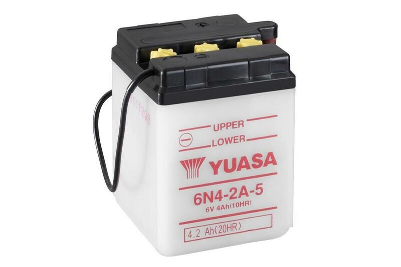 Batterie YUASA 6N4-2A-5 pour restaurer le circuit électrique 6V moto