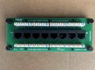 ICC Compact Module, CAT 6 Data, 8-Port, ICRESDPB3C