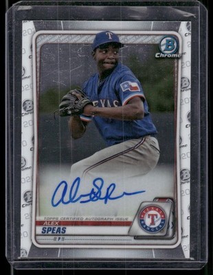 2020 Bowman Chrome #CPA-AS Alex Speas Prospect Autographs