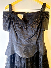 Vintage 80s Scott McClintock Lace Whimsigoth Dress Sz 10 Regencycore Victorian
