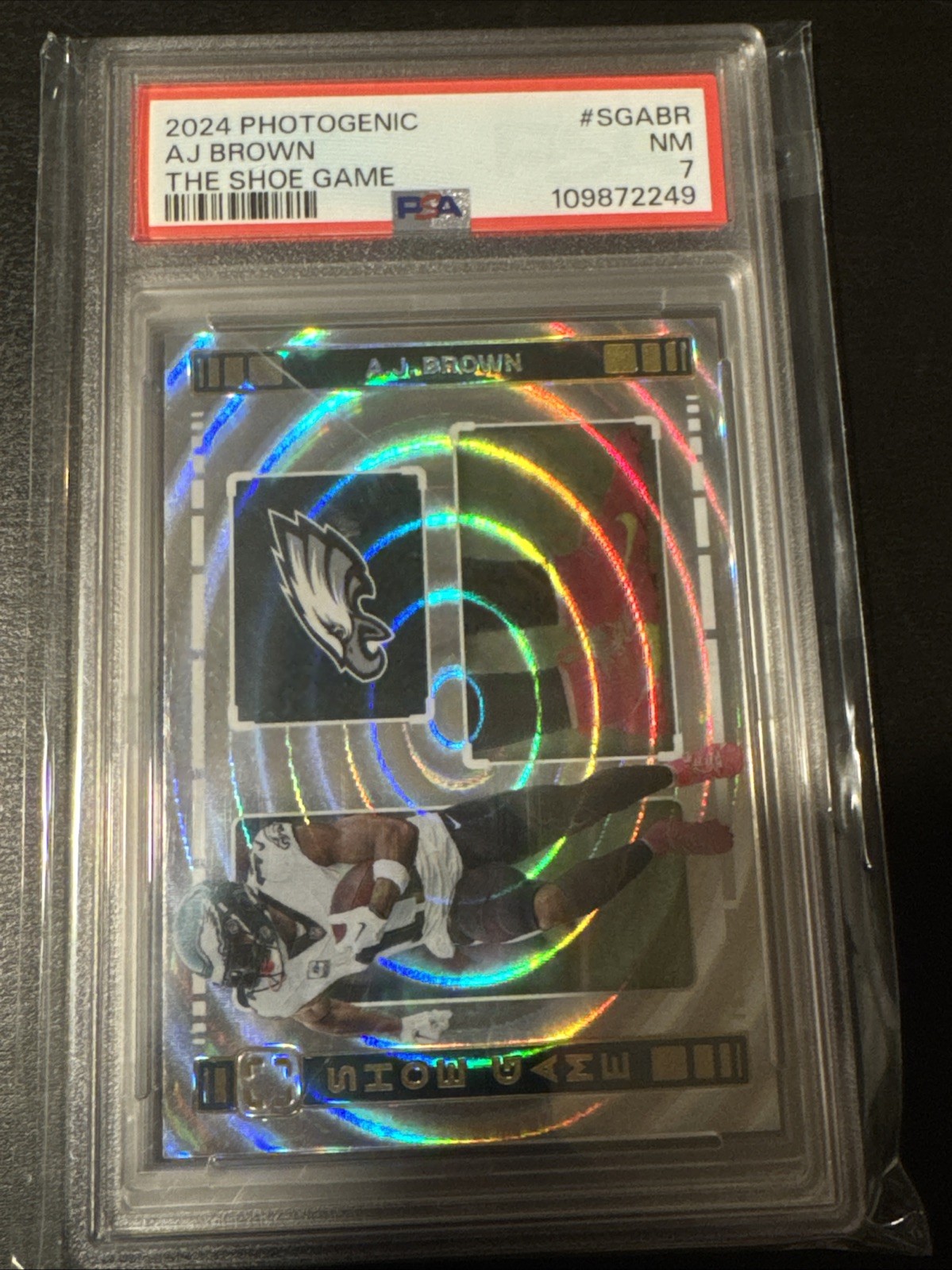 2024 Panini Photogenic A.J. Brown Eagles #SG-ABR Shoe Game