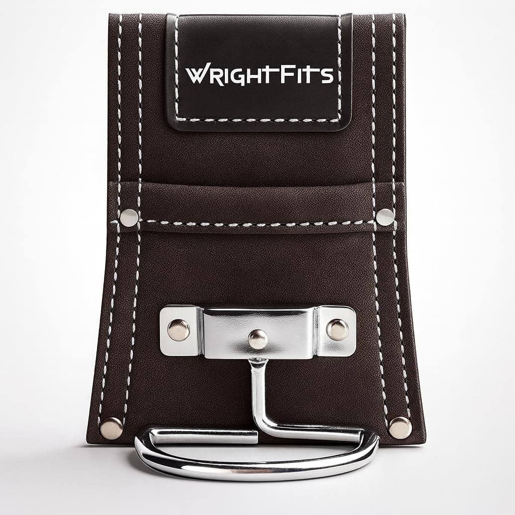 Genuine Leather Hammer Holder – Heavy-Duty Hammer Holster with Steel Loop for