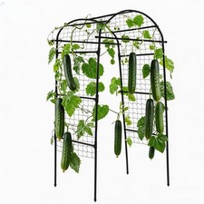 Metal Garden Arch Trellis Heavy Duty Climbing Plant Support U Shaped Rose Vine