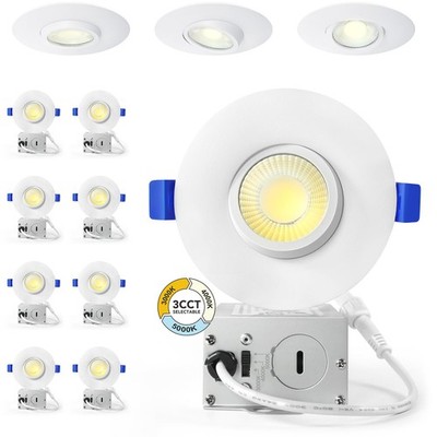 3 Inch Gimbal Led Recessed Lights, Waterproof recessed Lights for Shower with...