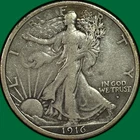 1916-D Walking Liberty Half Dollar Choice Very Fine VF+ Coin #40246