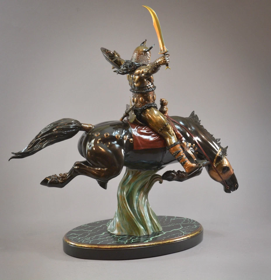 CS Moore Studio Conan el Conquistador imitación bronce estatua # PPS de 300! RARO! Foto 2 de 4