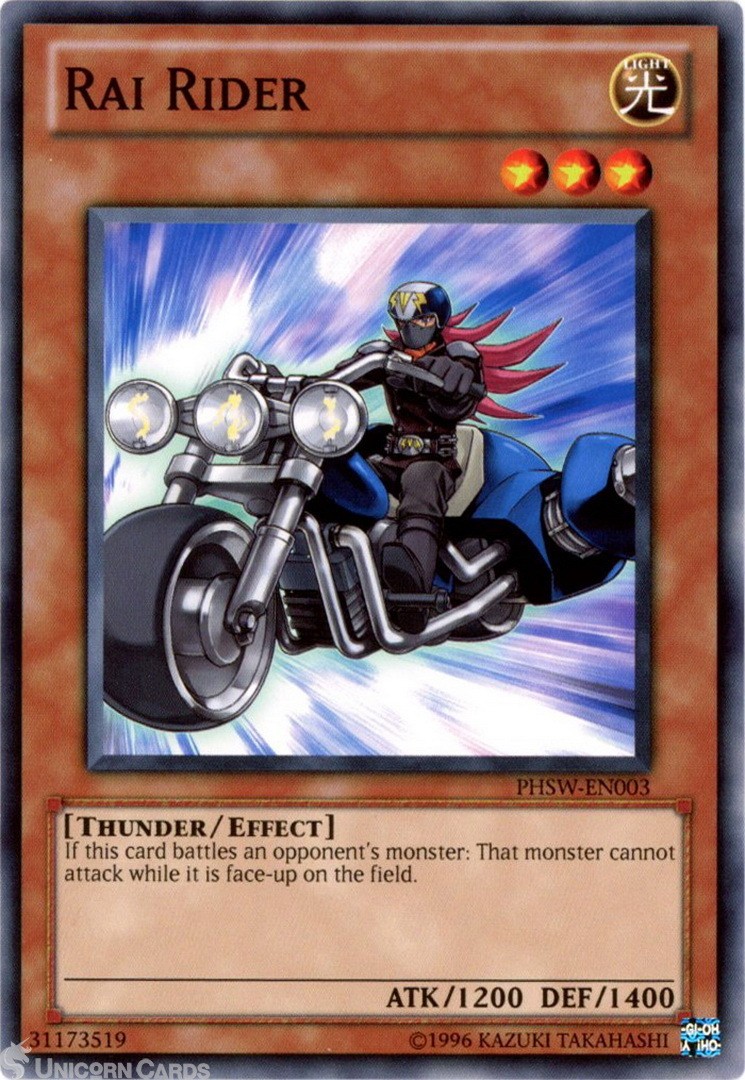 PHSW-EN003 Rai Rider : Common UNL Edition Mint Yu-Gi-Oh! Card