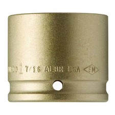 Safety Tools 1/2 in Drive Socket 1 1/4 in Size Hex Standard Depth, Natural