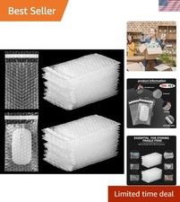 300 Pcs Clear Self Sealing Bubble Cushion Bags Double Wall Bubble Pouch Bag P...