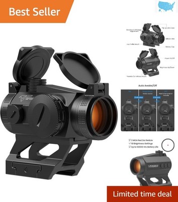 Lightweight Aluminum Red Dot Sight with Anti-Reflection, Unlimited Eye Relief