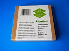 Food Saver Produce Trays for 3 5 8 Cup Fresh Containers QTY 2 New