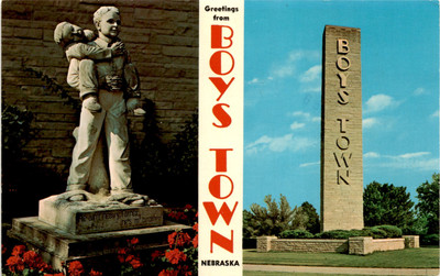 BALS TOWN, BOYS TOWN, NEBRASKA, Father Edward J. Fl Postcard