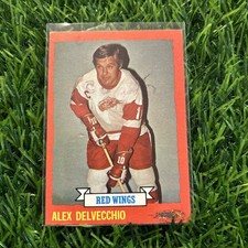 1973-74 Topps Hockey Card 141 Alex Delvecchio Detroit Red Wings #141 HOF H16