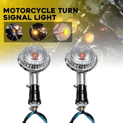 Fit Yamaha Virago XV250 XV400 535 920 1000 Pair Turn Signal Light Clear Chrome