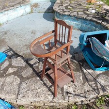 Chaise Haute 1930 Vintage Joué D'Enfant Poupée Poupon