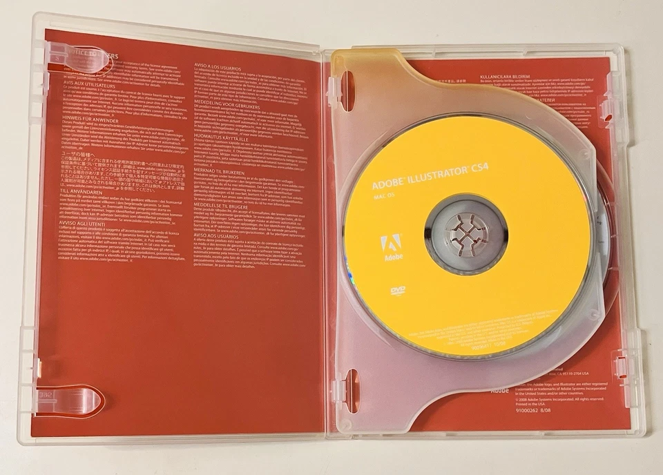 Adobe Illustrator CS4 (Mac, 2008) Complete Set + Lynda DVD, Upgrade License EXC - Image 3 of 4