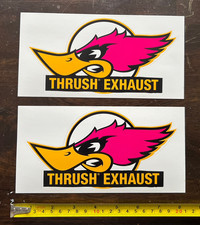 2 Classic Stye Thrush Exhaust Decals Stickers Racing Hot Rat Rods Muscle Cars Rv 2 Classic Stye Thrush Exhaust Decals Stickers Racing Hot Rat Rods Muscle Cars Rv