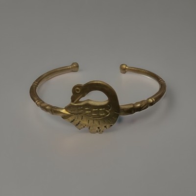 Vintage Brass Flying Dragon Cuff Bracelet Boho Unique Delicate Looking Style