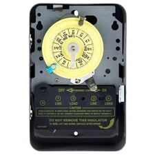 Intermatic T103 24-Hour Mechanical Timer Switch - 120V DPST, Indoor Metal