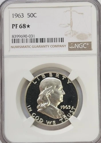 1963 Franklin Half Dollar Proof NGC PF68 Star