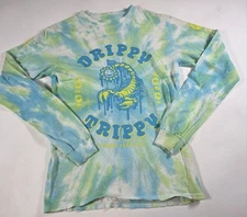 A-Lab Drippy Trippy Green Tie Dye Long Sleeve T-Shirt Small