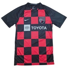 San Antonio FC Nike Soccer Jersey Adult Small Red Black Checkered Toyota