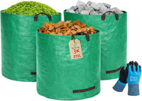 Divid® GartensäCke Mit Handschuhen & Trageschlaufen |Gartensack 3X 272L Set Laub