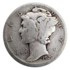 1920-P Mercury Dime G Good 90% Silver