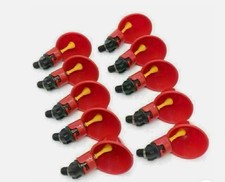 13 Poultry Water Drinking Cups Chicken Hen Plastic Automatic Drinker Feeder
