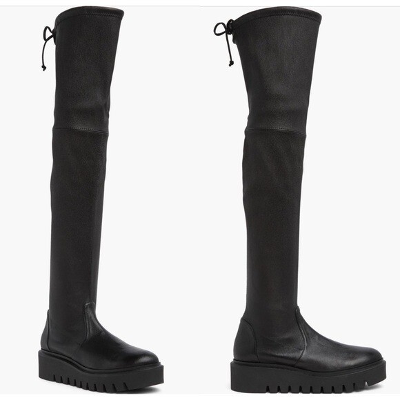 SAOLA New Stuart Weitzman Chalet City Lug Sole Over the Knee Boot