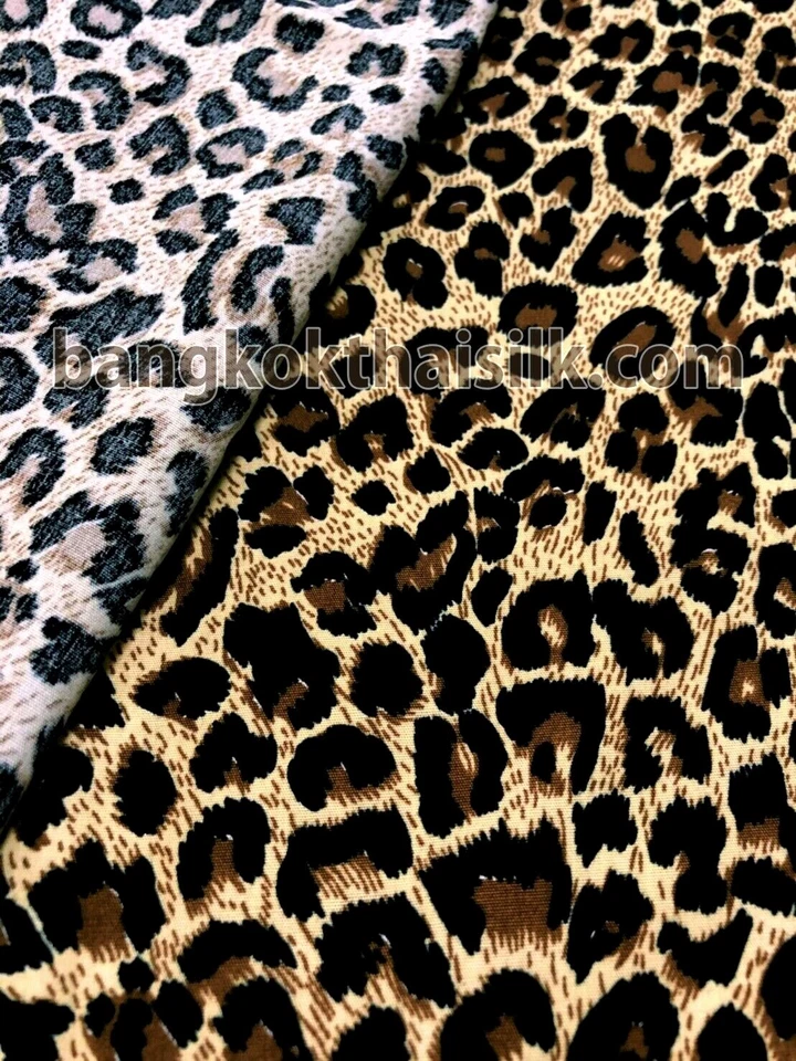 Cheetah Leopard Animal Print Soft 100% Cotton Fabric Material 44"W BTY - Image 4 of 4