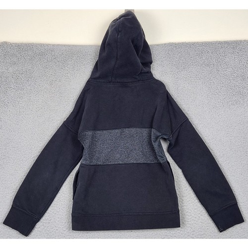 NIKE Hoodie Kids Small 8-10 Years Black Nike Air Spellout Swoosh Fleece 1/4 Zip - Picture 2 of 10