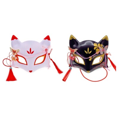 Anime Foxes Masquerade Half Face Party Japanese Cosplay