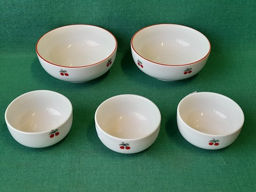 SET 5 CIOTOLE CIOTOLINE CILIEGIE CHERRIES RICHARD GINORI ANNI '80. BP38