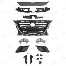 For Mazda 3 2014-2016 Chrome Grille/Brackets/Bumper Covers/Daytime Running Light