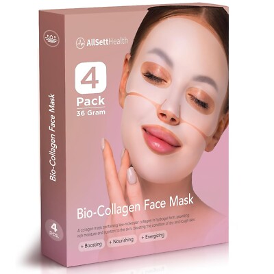 Bio Collagen Face Mask Pure Collagen with Pore Minimizing Deep Hydrating 4PCs