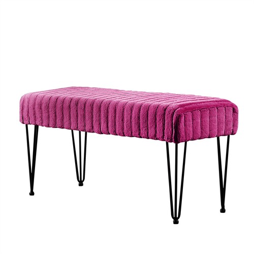 Super Soft Mink Faux Fur Ottoman Stylish Foot Rest & Vanity Bench Living Room - Picture 239 of 281