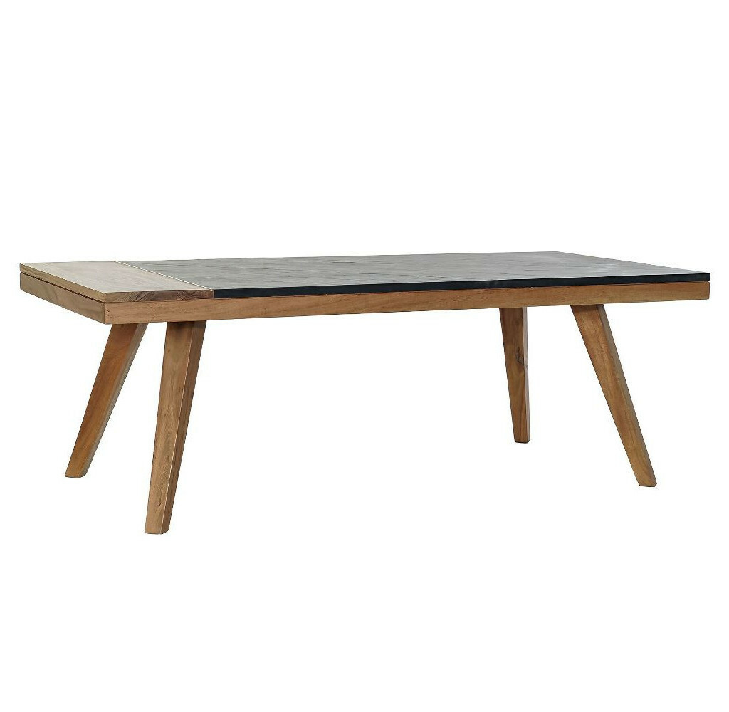 TAVOLINO BASSO COUNTRY LEGNO VINTAGE DESIGN LIVING ART cm 130 x 60