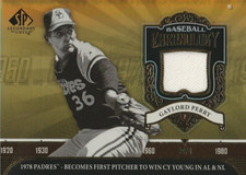 2006 SP Legendary Cuts Baseball Chronology Materials #GP Gaylord Perry Jsy