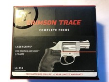 Crimson Trace LG-350 LaserGrips RED Laser Sight for S W J FRAME w/ ROUND BUTT