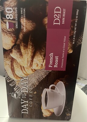Day To Day 80-CT French Roast, Dark Roast Single Serve, Exp 8/2026, K-Cups  | eBay