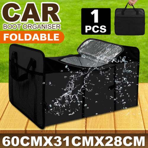 NEW 2 in 1 Collapsible Car Boot Organiser Trunk Foldable Storage Shopping Bag - Picture 1 of 9