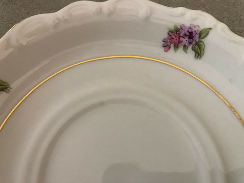 Schumann Bavaria Germany 73 Lilac w/ Gold Trim - 6" TEA CUP SAUCER - Picture 4 of 6