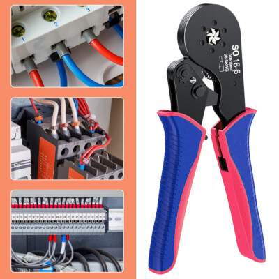 0,08-16mm² Crimpzange Aderendhülsen Set Presszange mit 1200 Teilig Kabelschuhe